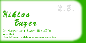 miklos buzer business card